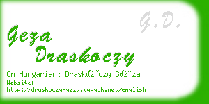 geza draskoczy business card